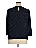 Elle 100% Polyester Polka Dots Blue 3/4 Sleeve Blouse Size XL - photo 2