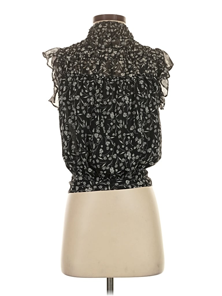Pre-owned Olivaceous Sleeveless Blouse In Black