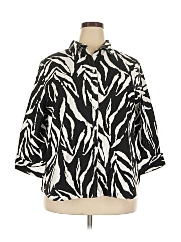 Chico's 3/4 Sleeve Button-Down Shirt (view 1)