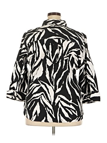 Chico's 3/4 Sleeve Button-Down Shirt (view 2)