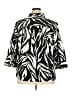 Chico's Animal Print Black 3/4 Sleeve Button-Down Shirt Size XXL (4) - photo 2