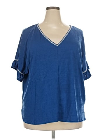 Max Studio Short Sleeve Blouse (view 1)