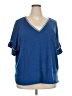 Max Studio Blue Short Sleeve Blouse Size 3X - photo 1