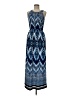 En Focus Studio Print Blue Casual Dress Size 6 - photo 1