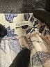 Ella Moss Floral Blue Linen Pants Size L - photo 4