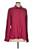 Theory 100% Silk Solid Pink Burgundy Long Sleeve Silk Top Size XL - photo 1