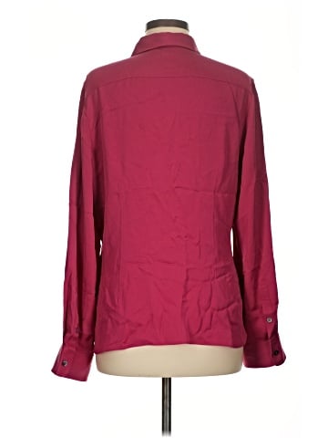 Theory Long Sleeve Silk Top (view 2)