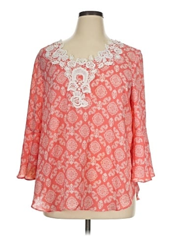 Eyeshadow 3/4 Sleeve Blouse (view 1)
