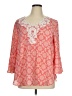 Eyeshadow 100% Polyester Pink Orange 3/4 Sleeve Blouse Size XL - photo 1