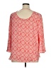 Eyeshadow 100% Polyester Pink Orange 3/4 Sleeve Blouse Size XL - photo 2