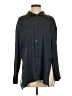 Zara Chevron-herringbone Black Long Sleeve Button-Down Shirt Size S - photo 1