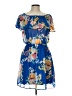 Forever 21 Floral Blue Casual Dress Size L - photo 1