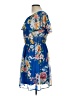 Forever 21 Floral Blue Casual Dress Size L - photo 5