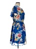 Forever 21 Floral Blue Casual Dress Size L - photo 4