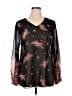CAbi 100% Polyester Black Long Sleeve Blouse Size XL - photo 1