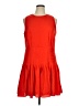 Ann Taylor 100% Polyester Solid Red Cocktail Dress Size 16 Petite - photo 1