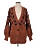 Umgee 100% Acrylic Animal Print Brown Cardigan Size S - photo 1