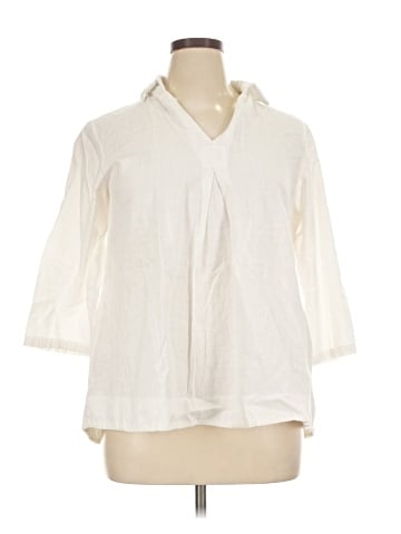 Zanzea Collection 3/4 Sleeve Button-Down Shirt (view 1)
