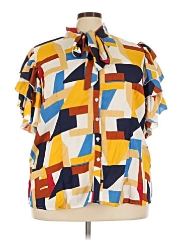 Ashley Stewart Short Sleeve Blouse (view 1)