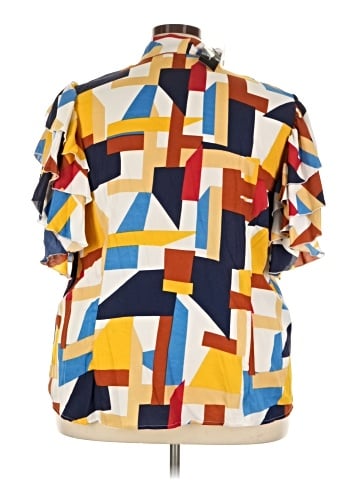 Ashley Stewart Short Sleeve Blouse (view 2)
