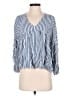 Madewell 100% Viscose Stripes Blue 3/4 Sleeve Blouse Size S - photo 1