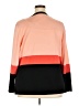 misook 100% Acrylic Color Block Multi Color Orange Cardigan Size 2X - photo 2