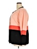 misook 100% Acrylic Color Block Multi Color Orange Cardigan Size 2X - photo 5