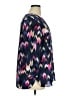 JM Collection 100% Polyester Chevron-herringbone Blue 3/4 Sleeve Blouse Size XL - photo 4