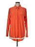 Athleta Color Block Orange Long Sleeve Button-Down Shirt Size M - photo 1