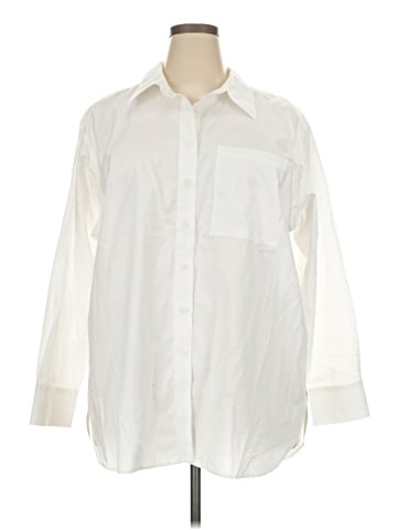 Lands' End 3/4 Sleeve Button-Down Shirt (view 1)