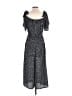 AUW 100% Polyester Polka Dots Black Jumpsuit Size 8 - photo 2