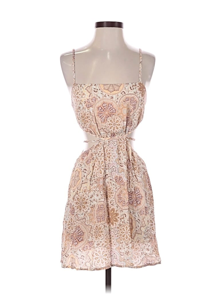 Pre-owned Sky To Moon Casual Dress In Tan