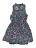 Knit Works 100% Polyester Paisley Teal Dress Size 10 - photo 2