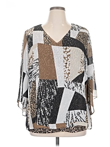 JM Collection 3/4 Sleeve Blouse (view 1)