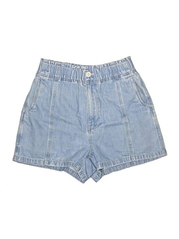 Madewell Denim Pull-On Paperbag Shorts in Bunten Wash (view 1)