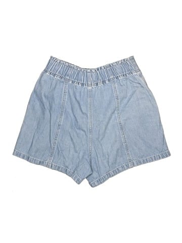 Madewell Denim Pull-On Paperbag Shorts in Bunten Wash (view 2)