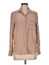 Jigsaw 100% Silk Tan Long Sleeve Silk Top Size 6 - photo 1