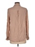 Jigsaw 100% Silk Tan Long Sleeve Silk Top Size 6 - photo 2