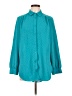Como Black 100% Polyester Teal 3/4 Sleeve Blouse Size L - photo 1