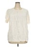 Torrid 100% Rayon Ivory Short Sleeve Blouse Size 2X Plus (2) - photo 1
