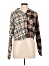 rue21 Plaid Brown Long Sleeve Blouse Size L - photo 1