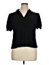 CeCe Black Short Sleeve Blouse Size XL - photo 1