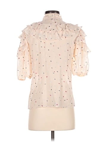 Rebecca Taylor Short Sleeve Silk Top (view 2)