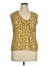 Robert Louis 100% Polyester Yellow Sleeveless Blouse Size 14 - photo 1
