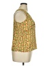 Robert Louis 100% Polyester Yellow Sleeveless Blouse Size 14 - photo 4