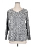 Zenergy by Chico's Animal Print Gray Pullover Sweater Size Lg (2) - photo 1