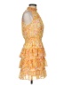 1.State 100% Polyester Paisley Yellow Cocktail Dress Size M - photo 4