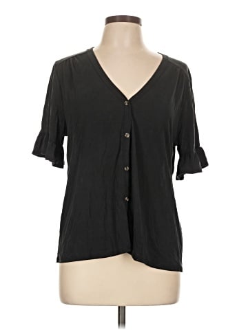 Green Envelope Short Sleeve Blouse (view 1)