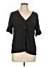 Green Envelope Black Short Sleeve Blouse Size L - photo 1