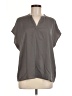 Versona 100% Polyester Gray Short Sleeve Blouse Size M - photo 1